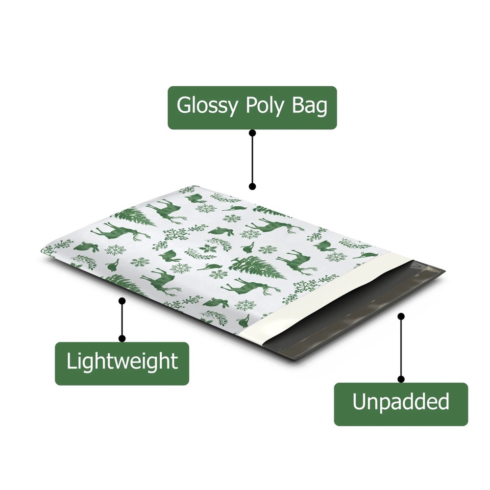 Winter Deer Poly Mailers 10x13 Pack of 25 - Picture 10 of 15